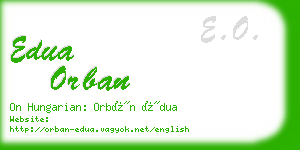 edua orban business card